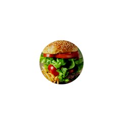 Hamburger Cheeseburger Burger 3d Render Snack 1  Mini Buttons by Pakemis