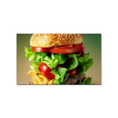 Hamburger Cheeseburger Burger 3d Render Snack Sticker (rectangular)