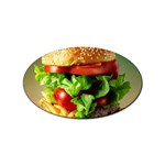 Hamburger Cheeseburger Burger 3d Render Snack Sticker Oval (10 pack) Front