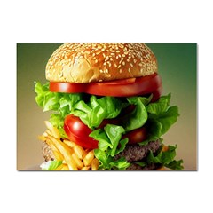 Hamburger Cheeseburger Burger 3d Render Snack Sticker A4 (10 Pack)