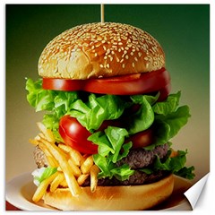 Hamburger Cheeseburger Burger 3d Render Snack Canvas 16  X 16  by Pakemis