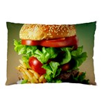 Hamburger Cheeseburger Burger 3d Render Snack Pillow Case 26.62 x18.9  Pillow Case