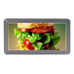 Hamburger Cheeseburger Burger 3d Render Snack Memory Card Reader (mini) by Pakemis