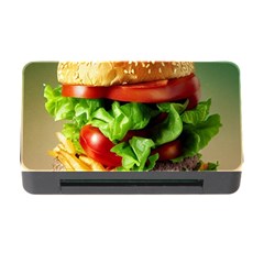 Hamburger Cheeseburger Burger 3d Render Snack Memory Card Reader With Cf by Pakemis