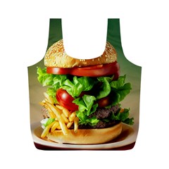 Hamburger Cheeseburger Burger 3d Render Snack Full Print Recycle Bag (m) by Pakemis