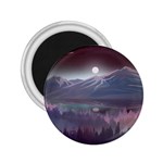 Mountains Nature Forest Moon Landscape Moonlight 2.25  Magnets Front