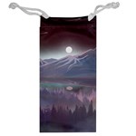 Mountains Nature Forest Moon Landscape Moonlight Jewelry Bag Back