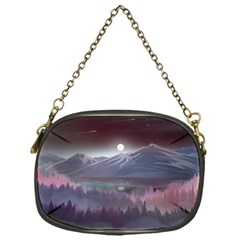 Mountains Nature Forest Moon Landscape Moonlight Chain Purse (one Side) by Pakemis