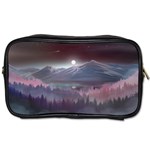 Mountains Nature Forest Moon Landscape Moonlight Toiletries Bag (One Side) Front