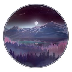 Mountains Nature Forest Moon Landscape Moonlight Wireless Charger by Pakemis