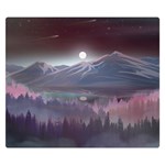 Mountains Nature Forest Moon Landscape Moonlight Flano Blanket (Small) 50 x40  Blanket Front