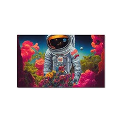 Astronaut Universe Planting Flowers Cosmos Galaxy Sticker (rectangular)