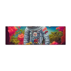 Astronaut Universe Planting Flowers Cosmos Galaxy Sticker (bumper)