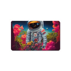 Astronaut Universe Planting Flowers Cosmos Galaxy Magnet (name Card) by Pakemis