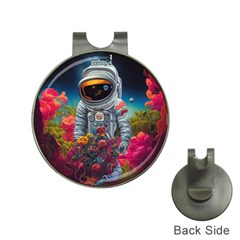 Astronaut Universe Planting Flowers Cosmos Galaxy Hat Clips With Golf Markers by Pakemis