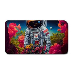 Astronaut Universe Planting Flowers Cosmos Galaxy Medium Bar Mat by Pakemis