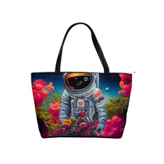 Astronaut Universe Planting Flowers Cosmos Galaxy Classic Shoulder Handbag by Pakemis