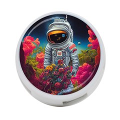 Astronaut Universe Planting Flowers Cosmos Galaxy 4-port Usb Hub (one Side) by Pakemis