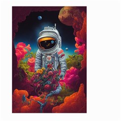 Astronaut Universe Planting Flowers Cosmos Galaxy Large Garden Flag (two Sides) by Pakemis