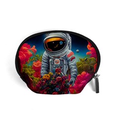 Astronaut Universe Planting Flowers Cosmos Galaxy Accessory Pouch (small) by Pakemis