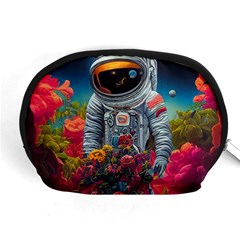 Astronaut Universe Planting Flowers Cosmos Galaxy Accessory Pouch (medium) by Pakemis