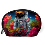 Astronaut Universe Planting Flowers Cosmos Galaxy Accessory Pouch (Large) Back