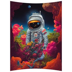 Astronaut Universe Planting Flowers Cosmos Galaxy Back Support Cushion by Pakemis