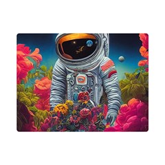 Astronaut Universe Planting Flowers Cosmos Galaxy Flano Blanket (mini) by Pakemis