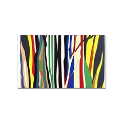 Abstract Trees Colorful Artwork Woods Sticker (rectangular)