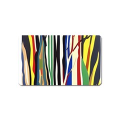 Abstract Trees Colorful Artwork Woods Magnet (name Card) by Pakemis