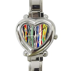 Abstract Trees Colorful Artwork Woods Heart Italian Charm Watch by Pakemis