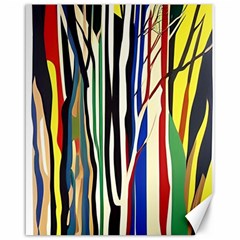 Abstract Trees Colorful Artwork Woods Canvas 16  X 20  by Pakemis