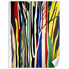 Abstract Trees Colorful Artwork Woods Canvas 18  X 24  by Pakemis