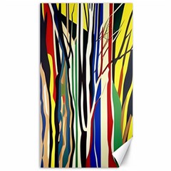 Abstract Trees Colorful Artwork Woods Canvas 40  X 72  by Pakemis