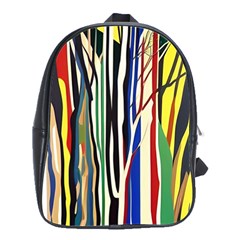 Abstract Trees Colorful Artwork Woods School Bag (large) by Pakemis