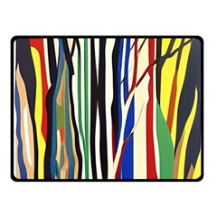 Abstract Trees Colorful Artwork Woods Double Sided Fleece Blanket (small) by Pakemis