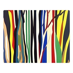 Abstract Trees Colorful Artwork Woods Double Sided Flano Blanket (large) by Pakemis