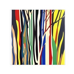 Abstract Trees Colorful Artwork Woods Square Satin Scarf (30  X 30 ) by Pakemis