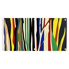 Abstract Trees Colorful Artwork Woods Banner And Sign 4  X 2  by Pakemis