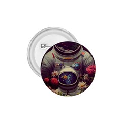 Astronaut Universe Planting Flowers Cosmos Art 1 75  Buttons by Pakemis