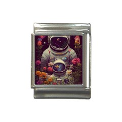 Astronaut Universe Planting Flowers Cosmos Art Italian Charm (13mm) by Pakemis