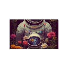 Astronaut Universe Planting Flowers Cosmos Art Sticker (rectangular)