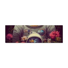 Astronaut Universe Planting Flowers Cosmos Art Sticker Bumper (10 Pack)