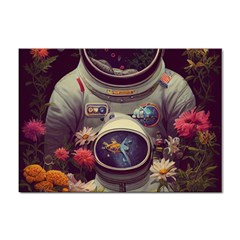 Astronaut Universe Planting Flowers Cosmos Art Sticker A4 (10 Pack)