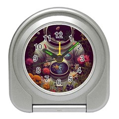 Astronaut Universe Planting Flowers Cosmos Art Travel Alarm Clock by Pakemis