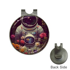 Astronaut Universe Planting Flowers Cosmos Art Hat Clips With Golf Markers by Pakemis