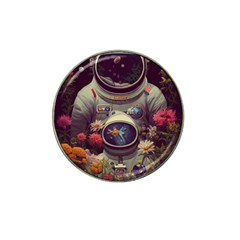 Astronaut Universe Planting Flowers Cosmos Art Hat Clip Ball Marker by Pakemis