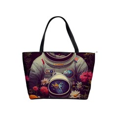 Astronaut Universe Planting Flowers Cosmos Art Classic Shoulder Handbag by Pakemis