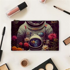 Astronaut Universe Planting Flowers Cosmos Art Cosmetic Bag (medium) by Pakemis