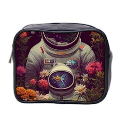 Astronaut Universe Planting Flowers Cosmos Art Mini Toiletries Bag (two Sides) by Pakemis